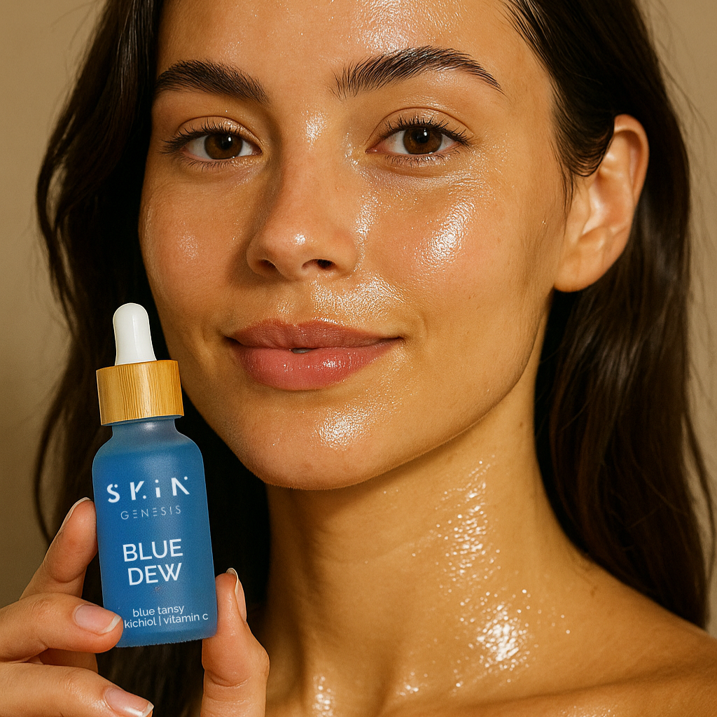 SkinGenesis® Blue Dew™ Hydrating Facial Oil with Blue Tansy, Bakuchiol, Vitamin C - Image 3